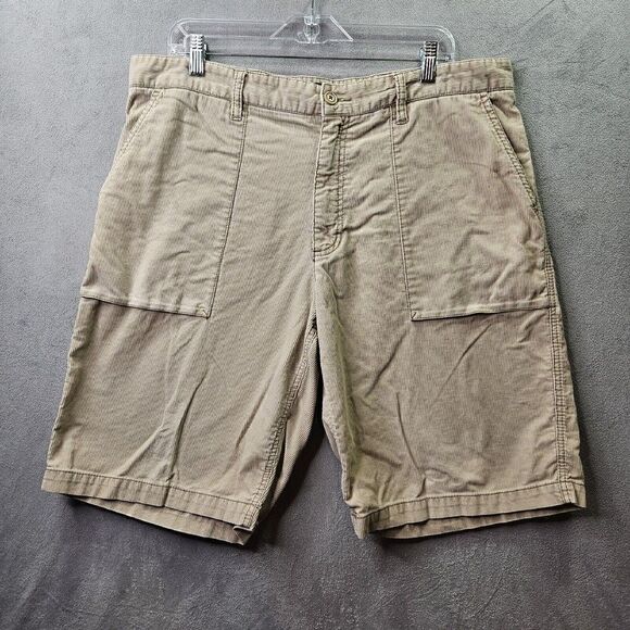 Old Navy Surplus Company Shorts Mens 38 Tan Khaki Outdoor Corduroy Flat Front - Picture 1 of 7